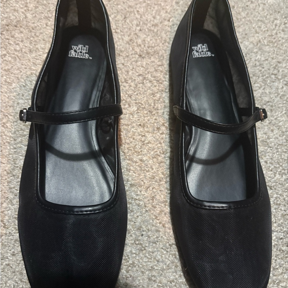 Wild Fable Classic Black Mesh Flats